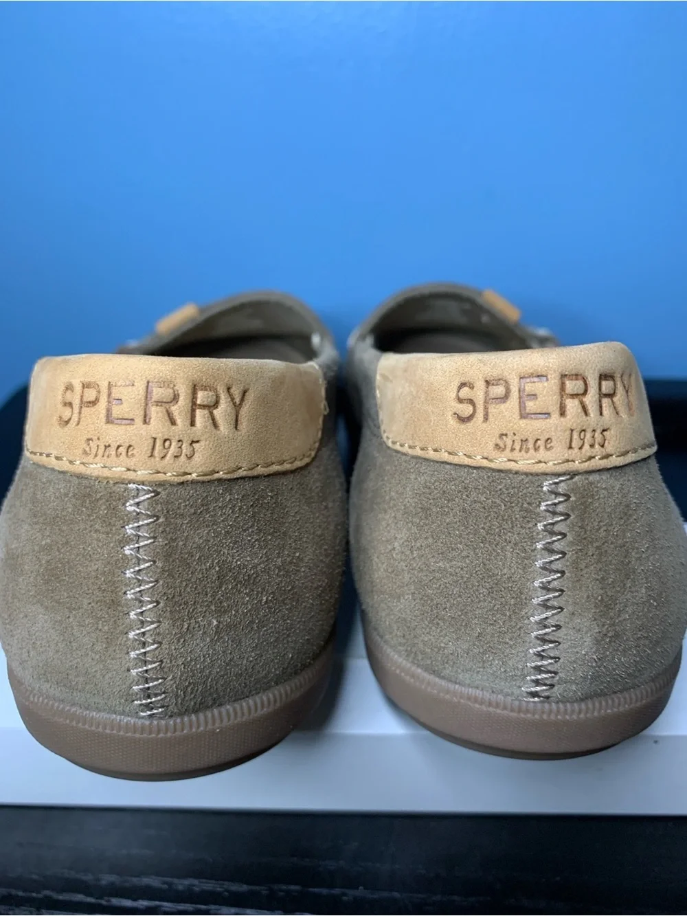 Sperry Women's Taupe Suede Moccasin Loafers